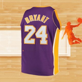 Camiseta Nino Los Angeles Lakers Kobe Bryant NO 24 Mitchell & Ness 2008-09 Violeta