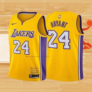 Camiseta Nino Los Angeles Lakers Kobe Bryant NO 24 Retirement 2017-2018 Oro