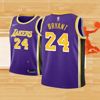 Camiseta Nino Los Angeles Lakers Kobe Bryant NO 24 Statement 2018 Violeta