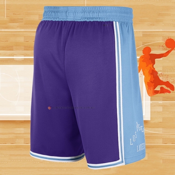 Pantalone Los Angeles Lakers Ciudad 2021-22 Violeta