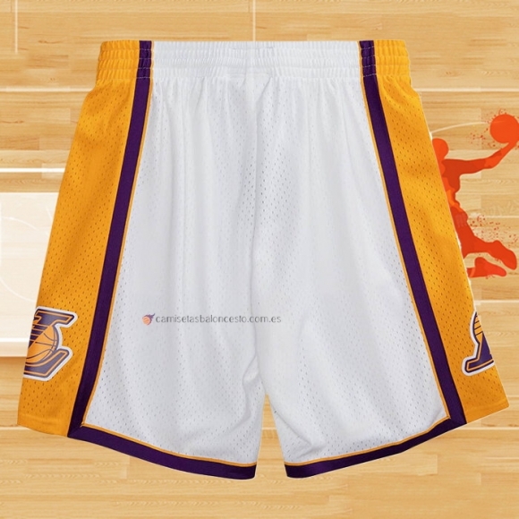 Pantalone Los Angeles Lakers Mitchell & Ness 2009-10 Blanco