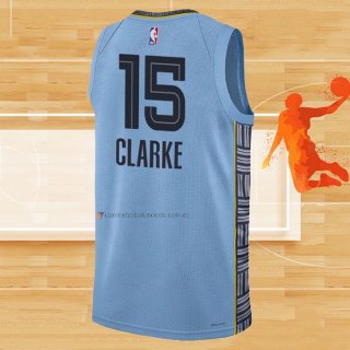 Camiseta Memphis Grizzlies Brandon Clarke NO 15 Statement 2022-23 Azul