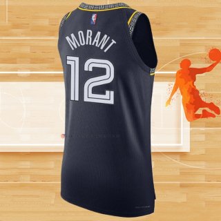 Camiseta Memphis Grizzlies Ja Morant NO 12 Ciudad 2021-22 Autentico Azul