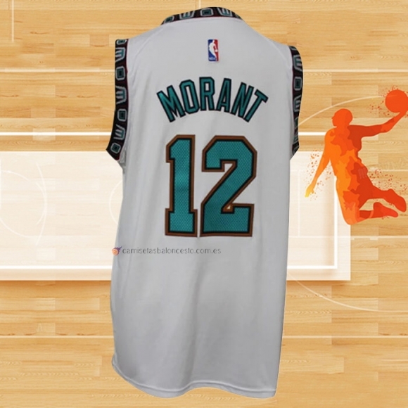 Camiseta Memphis Grizzlies Ja Morant NO 12 Classic Blanco