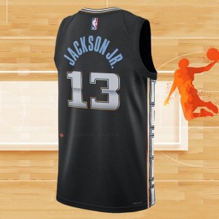 Camiseta Memphis Grizzlies Jaren Jackson JR. NO 13 Ciudad 2022-23 Negro