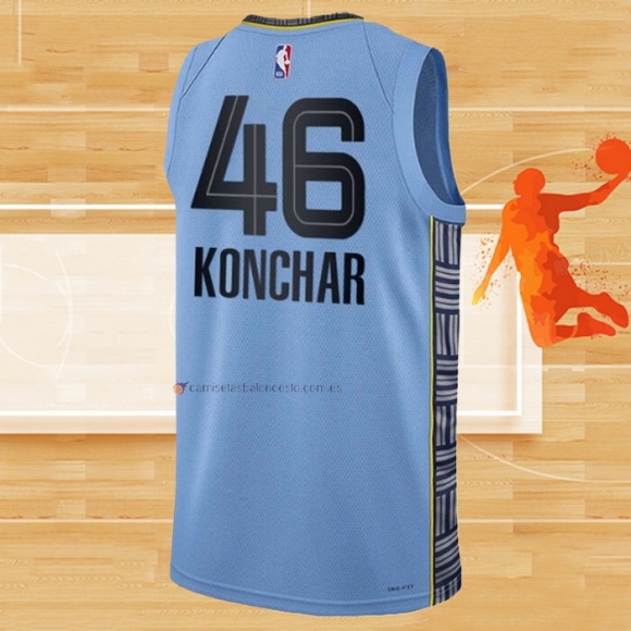 Camiseta Memphis Grizzlies John Konchar NO 46 Statement 2022-23 Azul