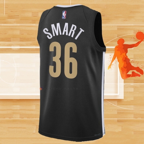 Camiseta Memphis Grizzlies Marcus Smart NO 36 Ciudad 2023-24 Negro