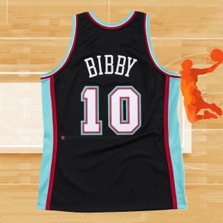 Camiseta Memphis Grizzlies Mike Bibby NO 10 Hardwood Classics Throwback Negro