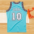 Camiseta Memphis Grizzlies Mike Bibby NO 10 Hardwood Classics Throwback Verde