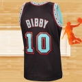 Camiseta Memphis Grizzlies Mike Bibby NO 10 Mitchell & Ness 1998-99 Negro