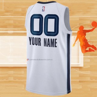 Camiseta Memphis Grizzlies Personalizada Association 2020-21 Blanco