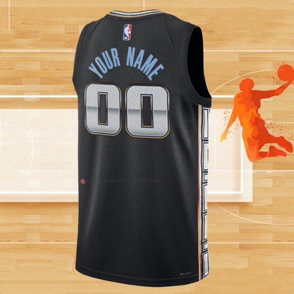 Camiseta Memphis Grizzlies Personalizada Ciudad 2022-23 Negro