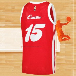 Camiseta Memphis Grizzlies Vince Carter NO 15 Mitchell & Ness 2015-16 Rojo