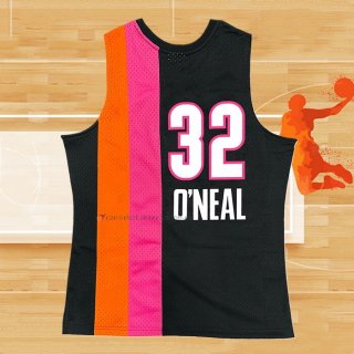 Camiseta Miami Floridians Shaquille O'Neal NO 32 Hardwood Classics Throwback Negro