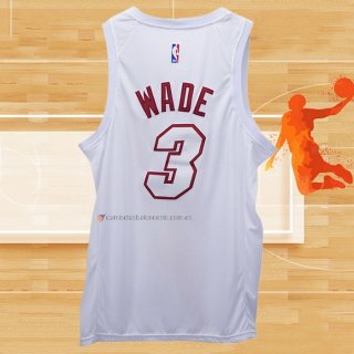 Camiseta Miami Heat Dwyane Wade NO 3 Fashion Royalty Blanco