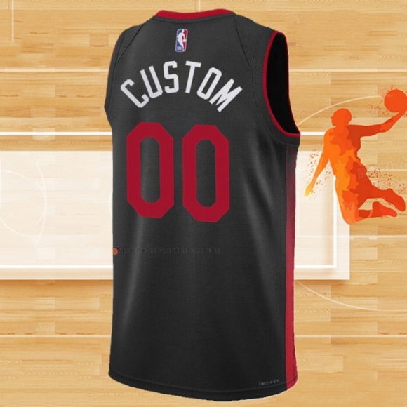 Camiseta Miami Heat Personalizada Ciudad 2023-24 Negro