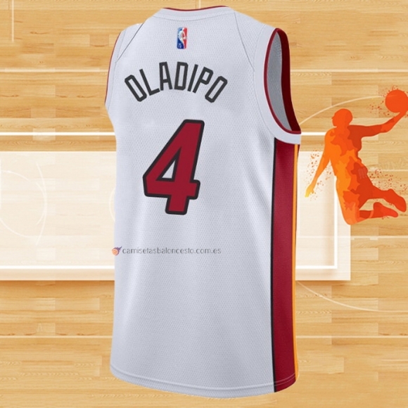 Camiseta Miami Heat Victor Oladipo NO 4 Association 2021-22 Blanco