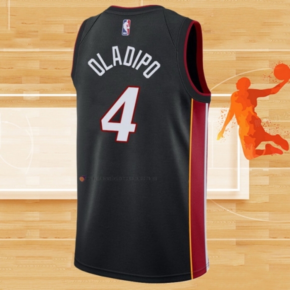 Camiseta Miami Heat Victor Oladipo NO 4 Icon Negro