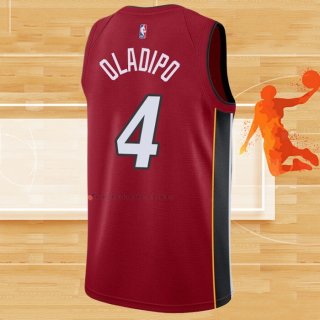 Camiseta Miami Heat Victor Oladipo NO 4 Statement 2020-21 Rojo