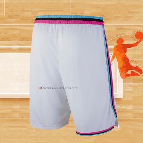 Pantalone Miami Heat Ciudad 2017-18 Blanco