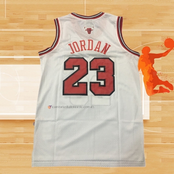 Camiseta Chicago Bulls Michael Jordan NO 23 Retro Blanco