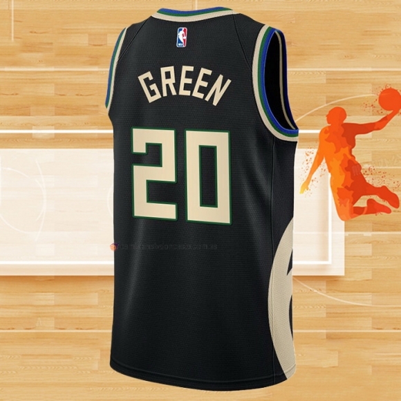 Camiseta Milwaukee Bucks A.C. Green NO 20 Statement 2022-23 Negro