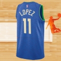 Camiseta Milwaukee Bucks Brook Lopez NO 11 Ciudad 2023-24 Azul