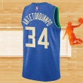 Camiseta Milwaukee Bucks Giannis Antetokounmpo NO 34 Ciudad 2023-24 Azul