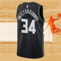 Camiseta Milwaukee Bucks Giannis Antetokounmpo NO 34 Negro