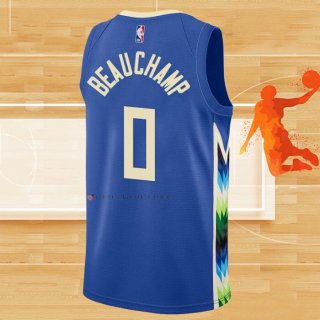 Camiseta Milwaukee Bucks Marjon Beauchamp NO 0 Ciudad 2022-23 Azul