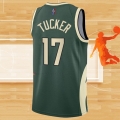 Camiseta Milwaukee Bucks P.J. Tucker NO 17 Earned 2020-21 Verde