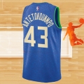 Camiseta Milwaukee Bucks Thanasis Antetokounmpo NO 43 Ciudad 2023-24 Azul