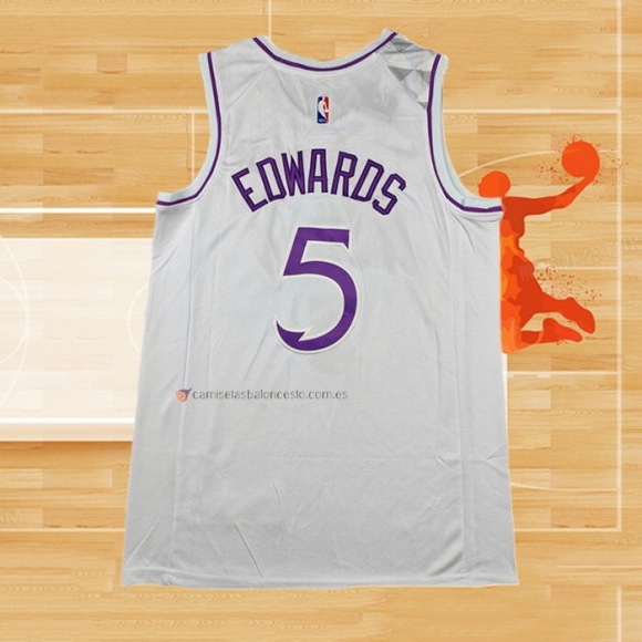 Camiseta Minnesota Timberwolves Anthony Edwards NO 5 Classic 2024 Blanco