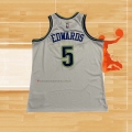 Camiseta Minnesota Timberwolves Anthony Edwards NO 5 Mitchell & Ness 2023-2024 Blanco