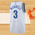 Camiseta Minnesota Timberwolves Jaden Mcdaniels NO 3 Classic 2023-24 Blanco