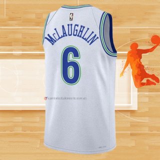 Camiseta Minnesota Timberwolves Jordan Mclaughlin NO 6 Classic 2023-24 Blanco