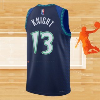 Camiseta Minnesota Timberwolves Nathan Knight NO 13 Ciudad 2021-22 Azul