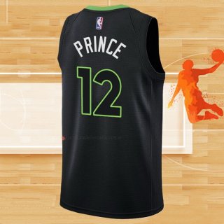 Camiseta Minnesota Timberwolves Taurean Prince NO 12 Statement 2022-23 Negro