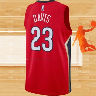 Camiseta New Orleans Pelicans Anthony Davis NO 23 Statement Rojo