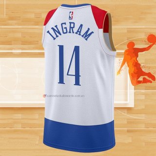 Camiseta New Orleans Pelicans Brandon Ingram NO 14 Ciudad 2020-21 Blanco