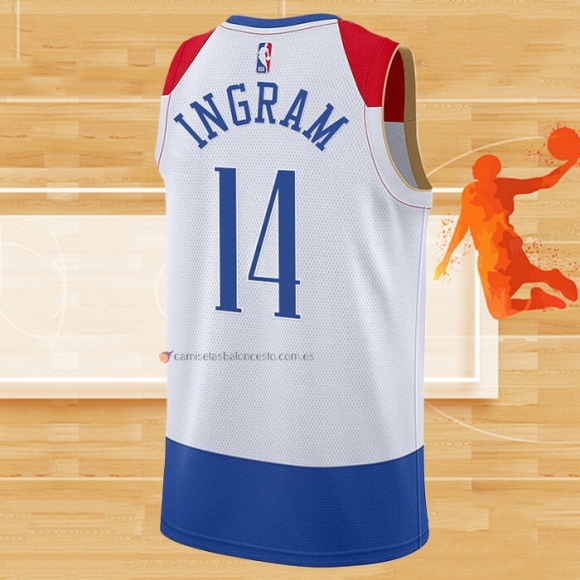 Camiseta New Orleans Pelicans Brandon Ingram NO 14 Ciudad 2020-21 Blanco