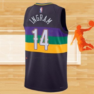 Camiseta New Orleans Pelicans Brandon Ingram NO 14 Ciudad 2022-23 Violeta