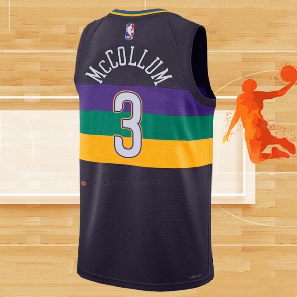 Camiseta New Orleans Pelicans C.J. Mccollum NO 3 Ciudad 2022-23 Violeta