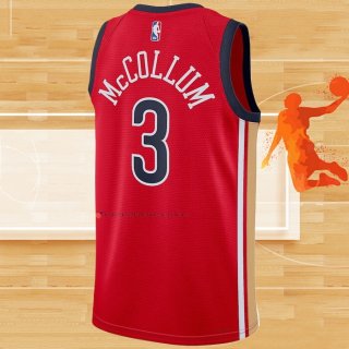 Camiseta New Orleans Pelicans CJ McCollum NO 3 Statement 2023-24 Rojo