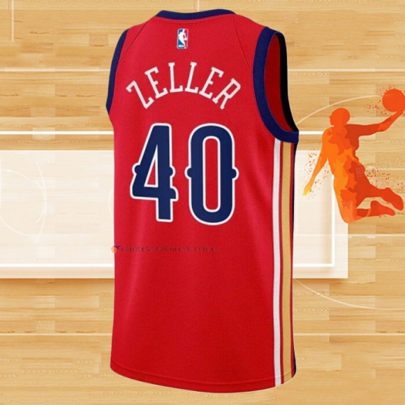 Camiseta New Orleans Pelicans Cody Zeller NO 40 Statement 2023-24 Rojo