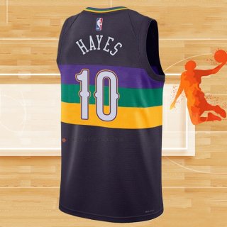 Camiseta New Orleans Pelicans Jaxson Hayes NO 10 Ciudad 2022-23 Violeta