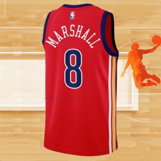 Camiseta New Orleans Pelicans Naji Marshall NO 8 Statement 2023-24 Rojo