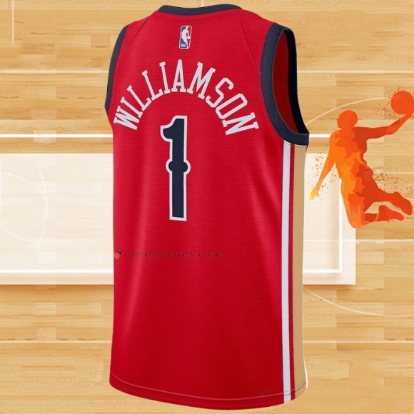 Camiseta New Orleans Pelicans Zion Williamson NO 1 Statement 2023-24 Rojo