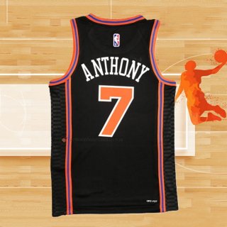 Camiseta New York Knicks Carmelo Anthony NO 7 Ciudad 2021-22 Negro