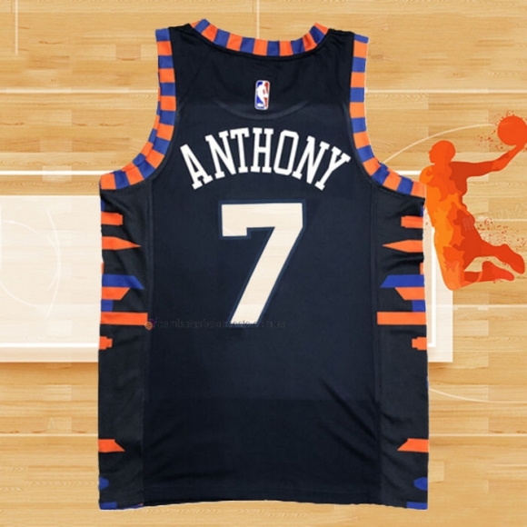 Camiseta New York Knicks Carmelo Anthony NO 7 Ciudad Edition 2019-20 Azul